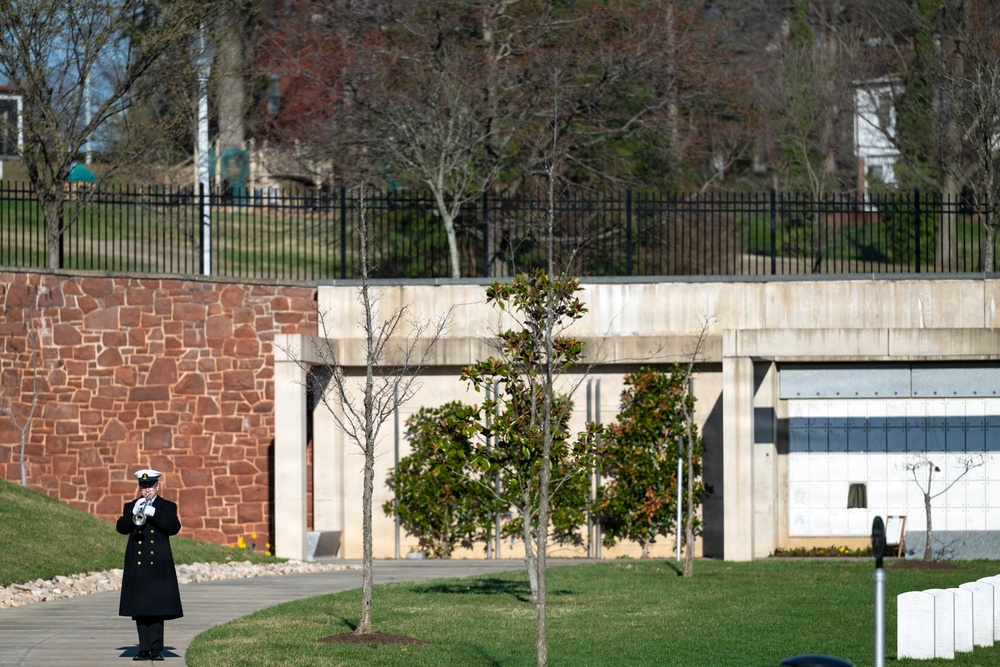 Military Funeral Honors are conducted for U.S. Navy Lt. Anne Marie Jay at Arlington National Cemetery