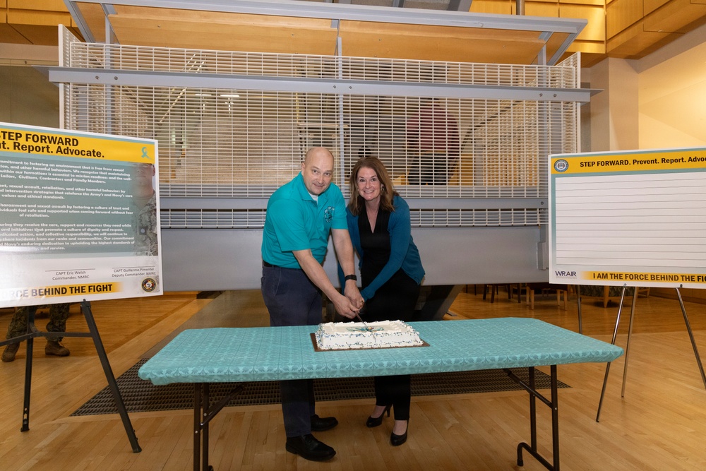 Sexual Assault Awareness and Prevention Month kicks off with a cake cutting