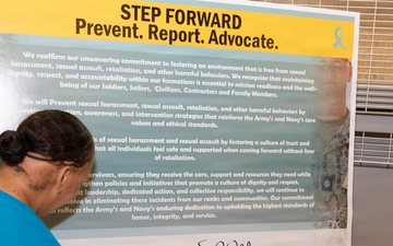 Sexual Assault Awareness and Prevention Month kicks off with a cake cutting