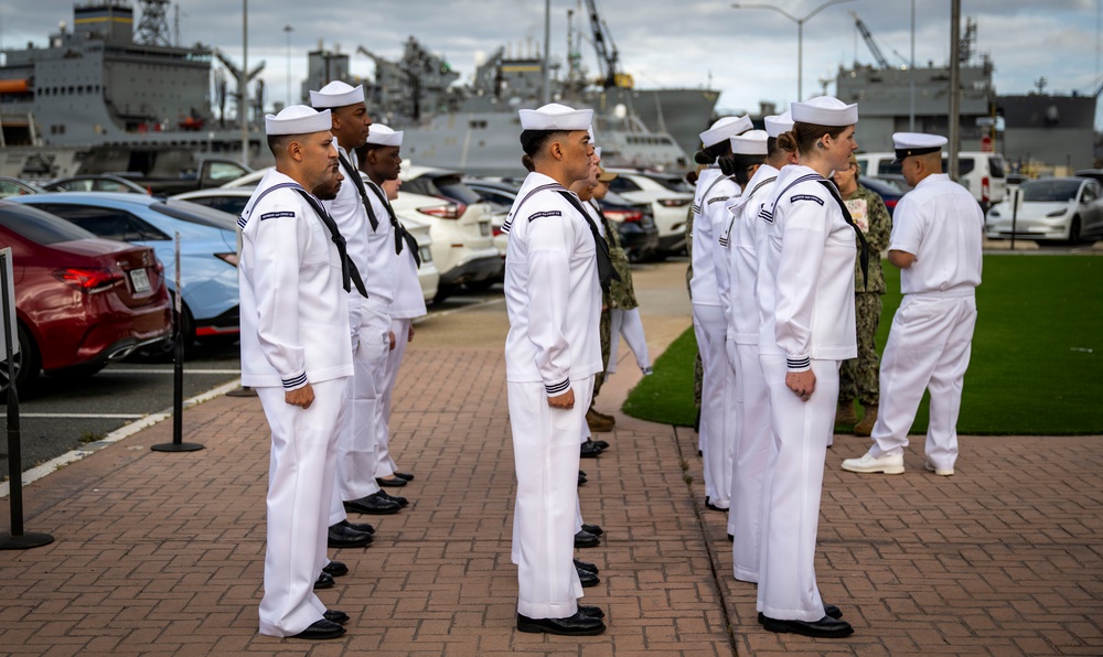 Naval Base San Diego Dress Whites Inspection
