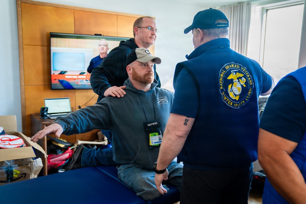 Marine Corps Veteran Embraces First Winter Sports Clinic