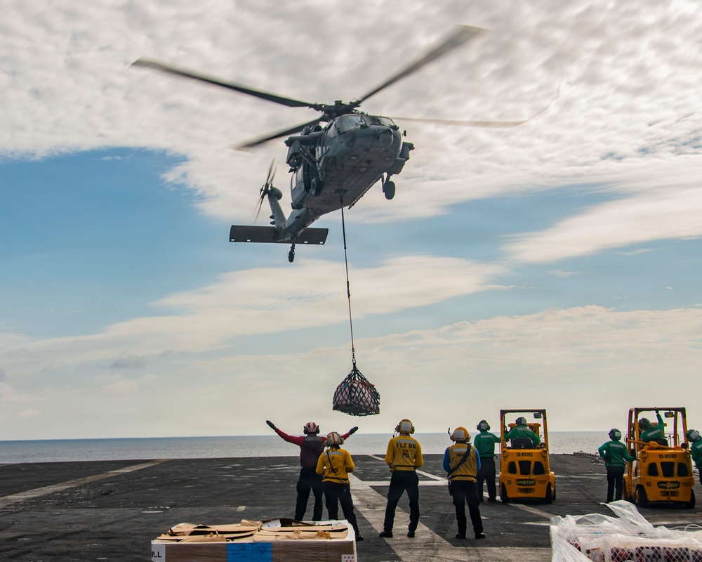 Nimitz Conducts Vertical Replenishment-at-Sea