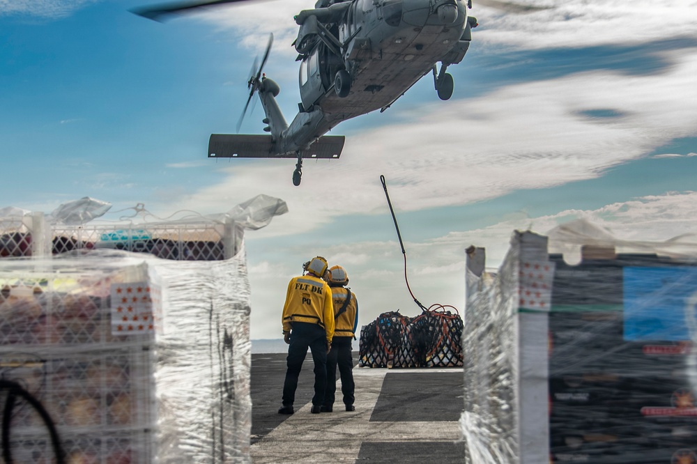 Nimitz Conducts Vertical Replenishment-at-Sea