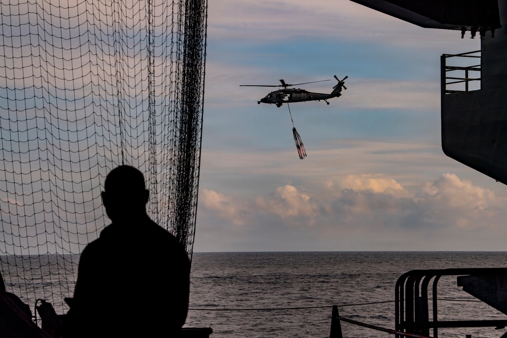 Nimitz Conducts Vertical Replenishment-at-Sea