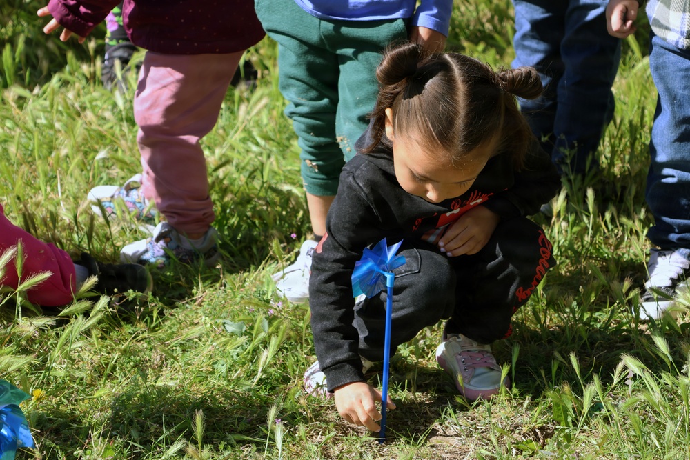 Pin wheels for Child Abuse Prevention Month