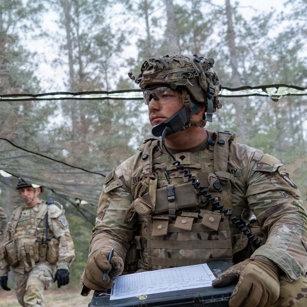 Spc. Barnhart Supports Fire Direction Operations During JRTC