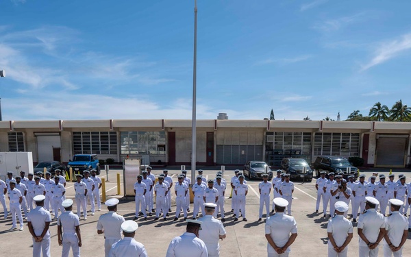 Adm. Steve Koehler, commander, U.S. Pacific Fleet, visits the Sri Lanka Navy's offshore patrol vessel P628