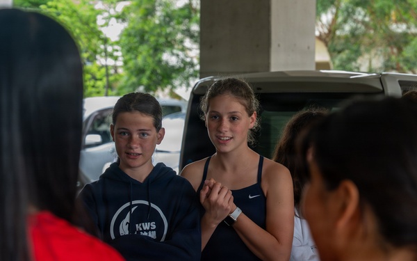 Kadena youth athletes make a splash during swim meet cultural exchange