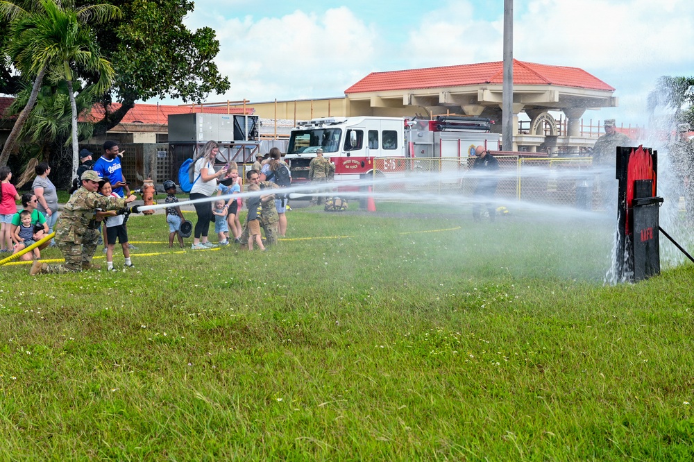 Military home school students tour Andersen AFB