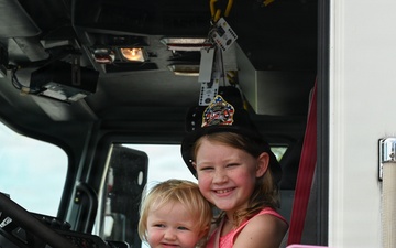 Military home school students tour Andersen AFB