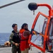 USCGC Midgett prepares to transport survivors to Weno