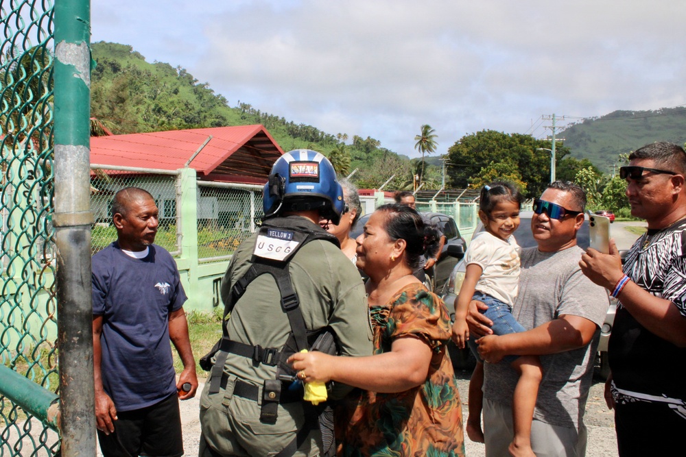 U.S. Coast Guard reunites local family in Weno