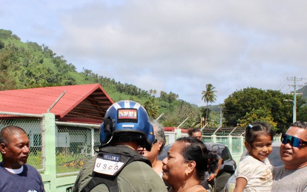 U.S. Coast Guard reunites local family in Weno