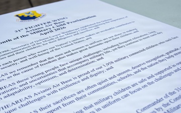 Aviano celebrates ‘Month of the Military Child’