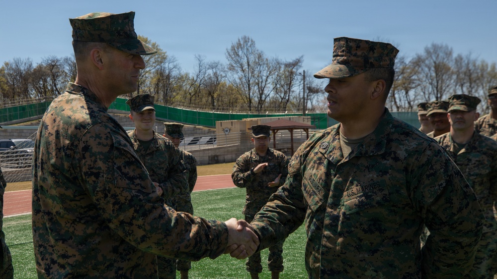 KMEP 26.1: Marines with 3rd MLG presented challenge coins