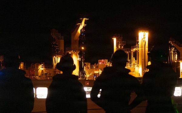 USS Rafael Peralta RAS with USNS John Lewis