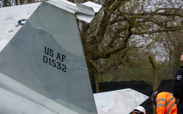 RAF Alconbury F-5E Tiger II replica removal and donation