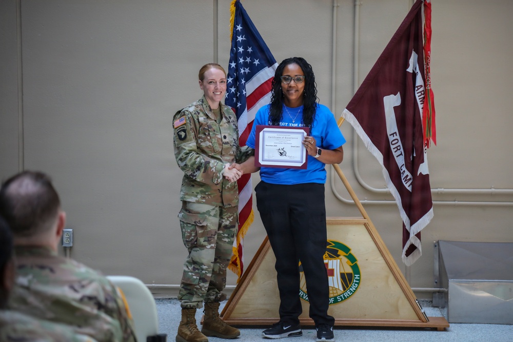 BACH Conducts Monthly Award Ceremony