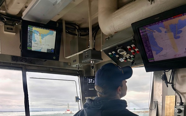 Coast Guard continues to break ice in Lake Michigan