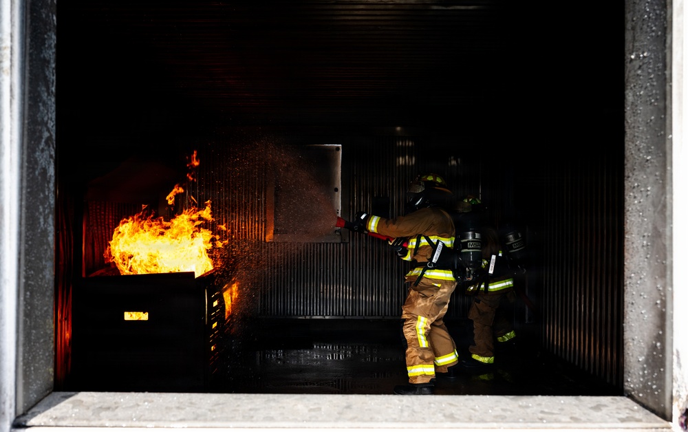 509 CES firefighters conduct live fire training at Whiteman AFB