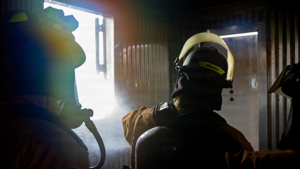 509 CES firefighters conduct live fire training at Whiteman AFB