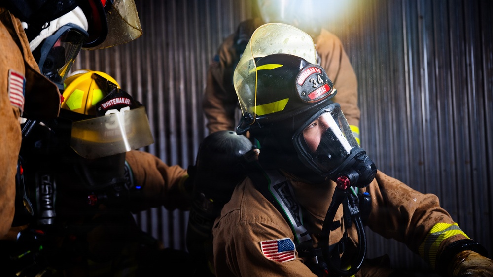 509 CES firefighters conduct live fire training at Whiteman AFB
