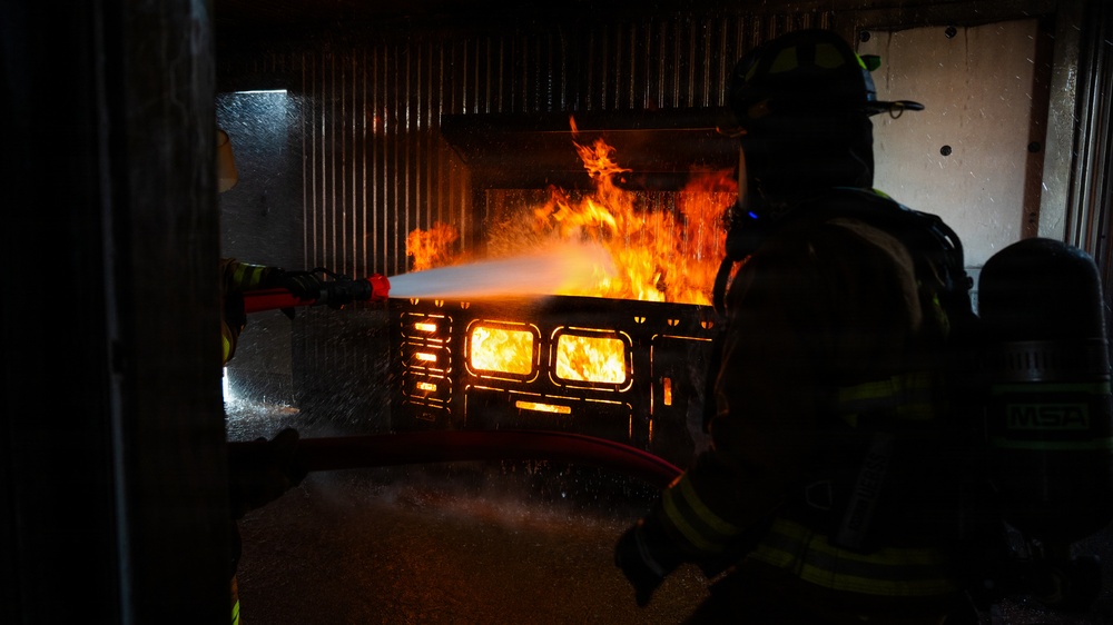 509 CES firefighters conduct live fire training at Whiteman AFB