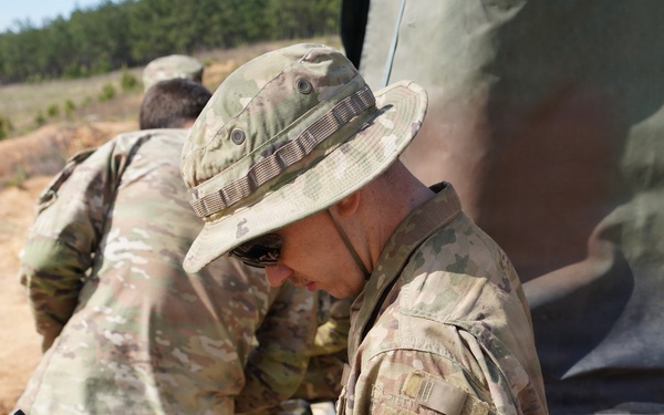 101st MFRC Soldier operates handheld drone conroller