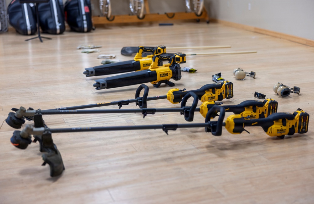 U.S. Marines with 1st MARDIV Band participate in Operation Clean Sweep IV