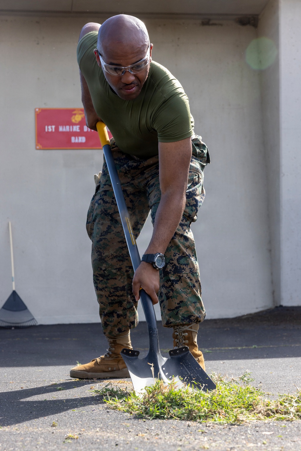 U.S. Marines with 1st MARDIV Band participate in Operation Clean Sweep IV