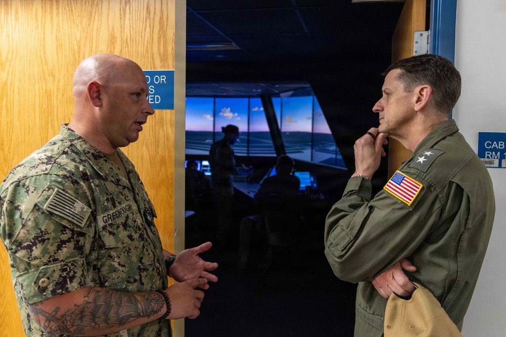 NETC Commander visits NATTC Air Traffic Control School