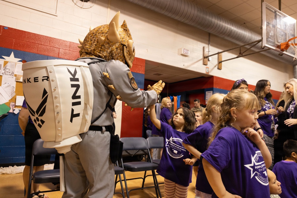 Tinker Elementary Awarded Purple Star Designation