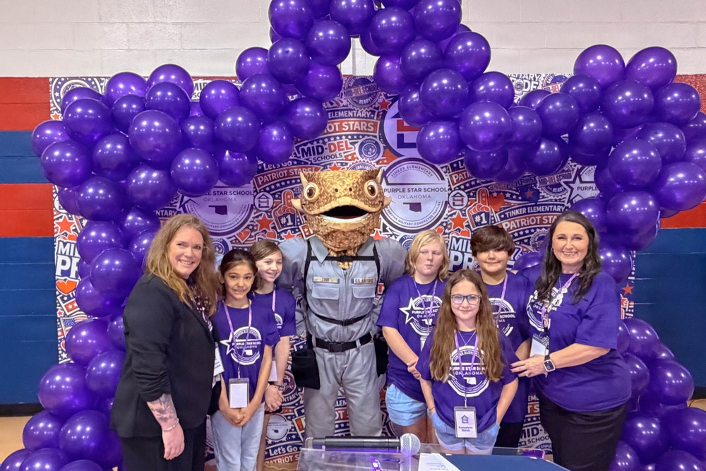 Tinker Elementary Awarded Purple Star Designation