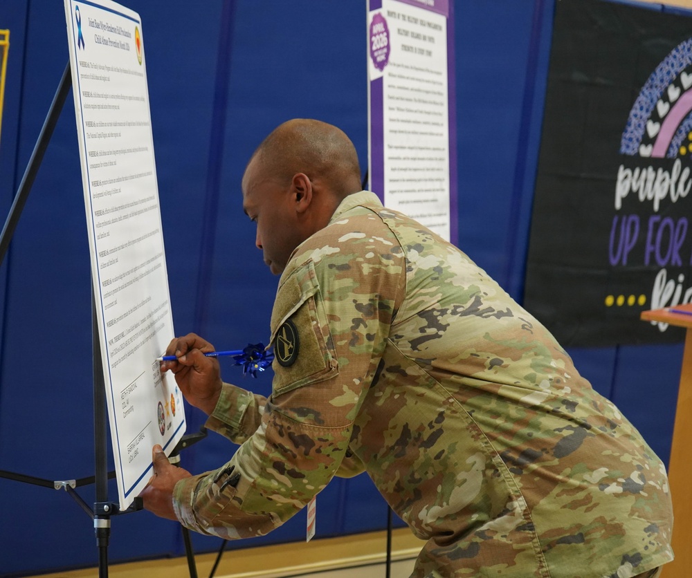 Command Sgt. Major Kenyon Simmons Signs Proclamation