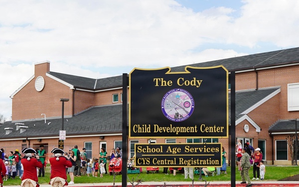 Members of the U.S. Army Band perform during the Pinwheel Parade at Cody Child Development Center