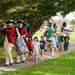 Children marching in the annual Pinwheel Parade