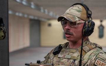 Airmen Test Their Aim During German Armed Forces Proficiency Badge Assessment