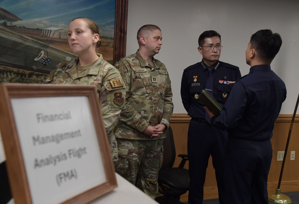 Republic of Korea Air Force members tour Keesler's finance training programs