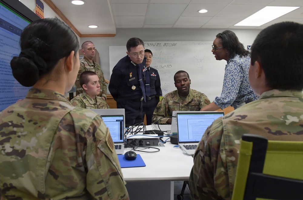 Republic of Korea Air Force members tour Keesler's finance training programs