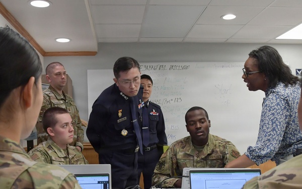 Republic of Korea Air Force members tour Keesler's finance training programs
