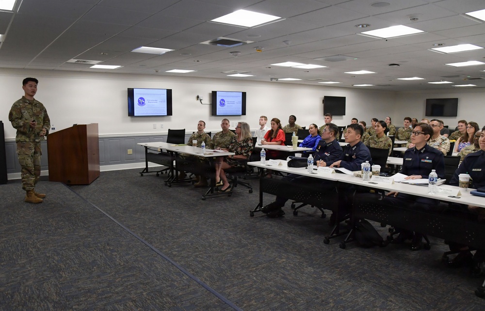 Republic of Korea Air Force members tour Keesler's finance training programs