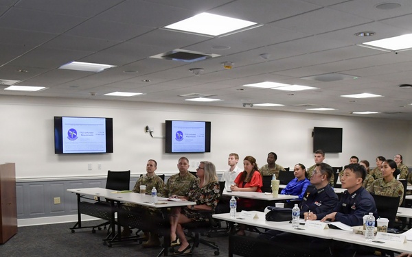 Republic of Korea Air Force members tour Keesler's finance training programs