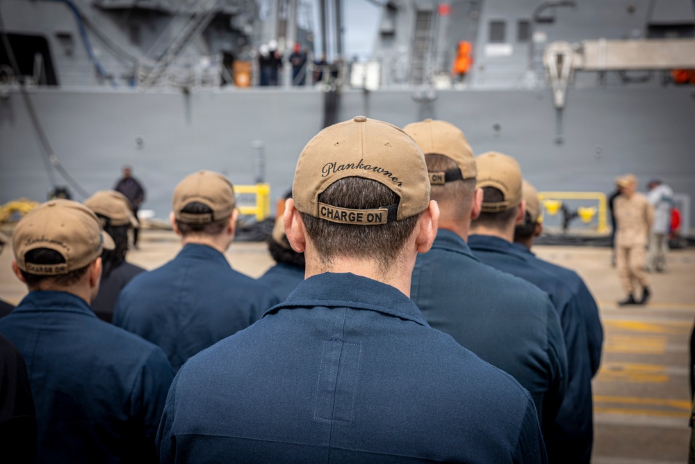 USS Harvey C. Barnum Jr. (DDG 124) Conducts Ceremony Rehearsals
