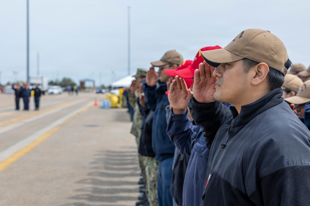 USS Harvey C. Barnum Jr. (DDG 124) Conducts Ceremony Rehearsals