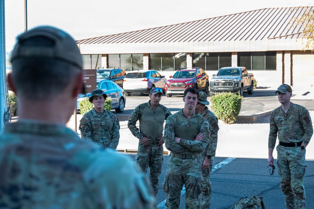Airmen March During German Armed Forces Proficiency Badge Assessment