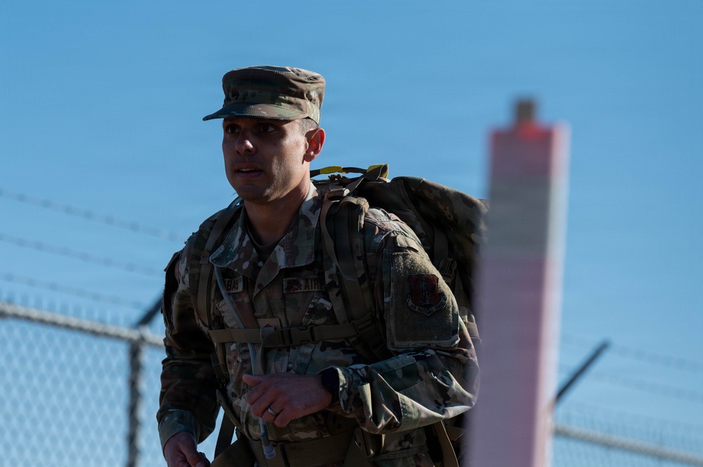 Airmen March During German Armed Forces Proficiency Badge Assessment
