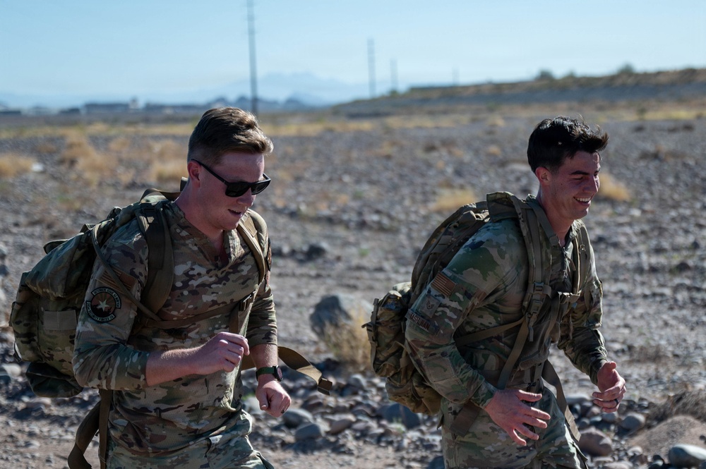Airmen March During German Armed Forces Proficiency Badge Assessment