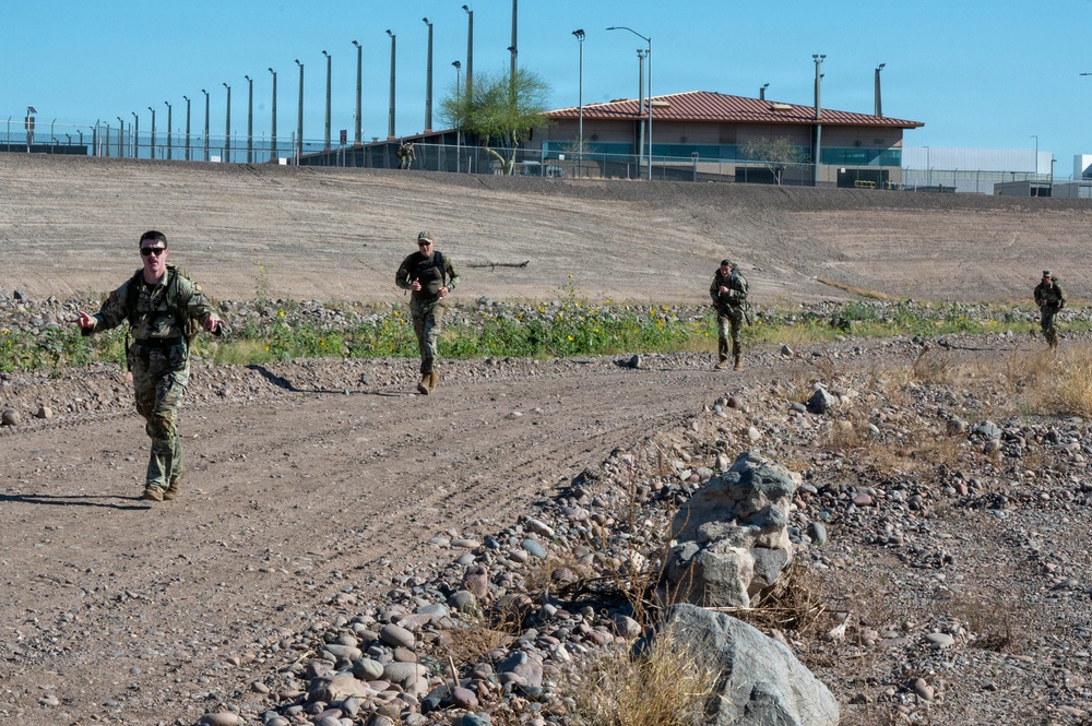 Airmen March During German Armed Forces Proficiency Badge Assessment