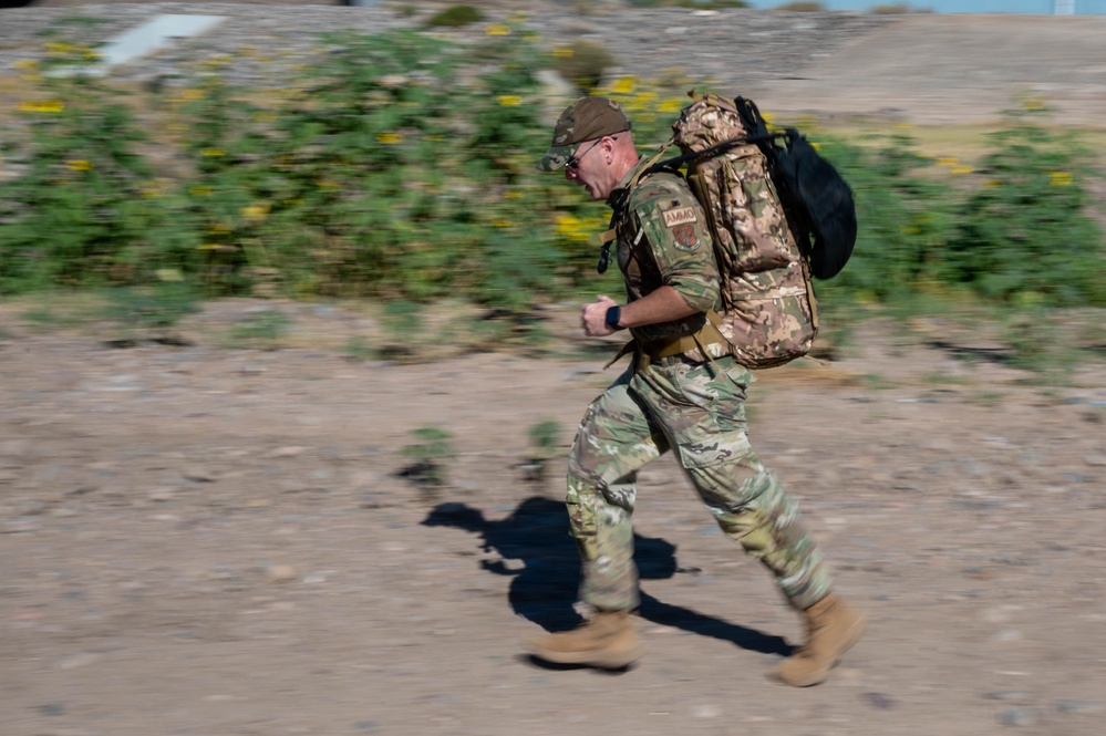 Airmen March During German Armed Forces Proficiency Badge Assessment