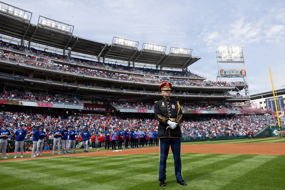 U.S. Army Ceremonial Band performs at Nationals Park Opening Day